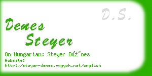 denes steyer business card